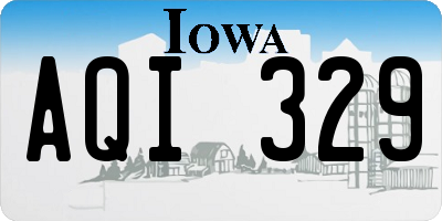 IA license plate AQI329
