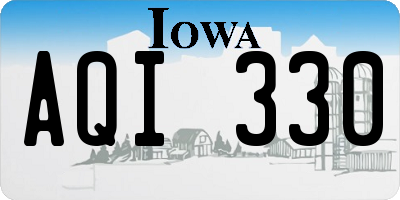 IA license plate AQI330