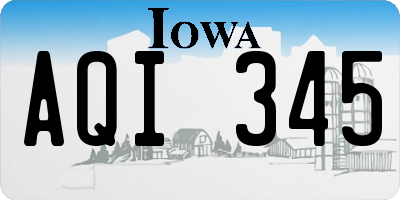 IA license plate AQI345