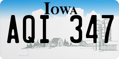 IA license plate AQI347