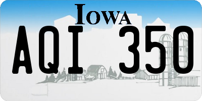 IA license plate AQI350