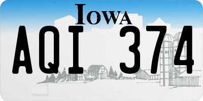 IA license plate AQI374