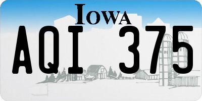 IA license plate AQI375