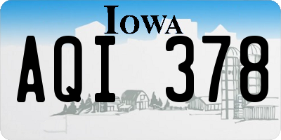 IA license plate AQI378