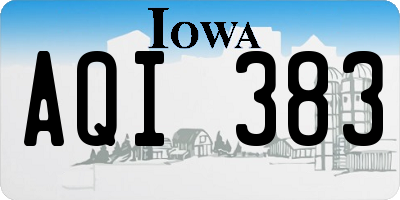 IA license plate AQI383