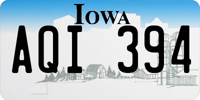 IA license plate AQI394