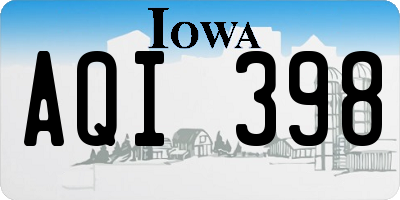 IA license plate AQI398