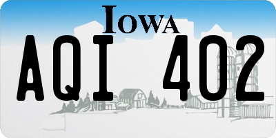 IA license plate AQI402