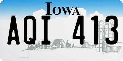 IA license plate AQI413