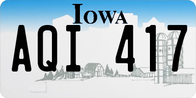 IA license plate AQI417