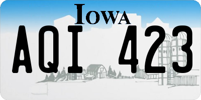 IA license plate AQI423