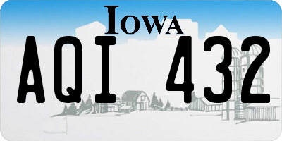 IA license plate AQI432