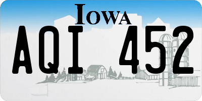 IA license plate AQI452