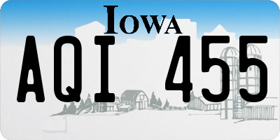 IA license plate AQI455