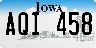 IA license plate AQI458