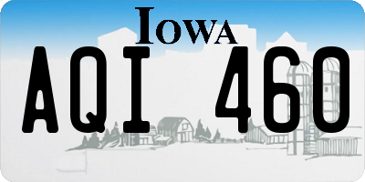 IA license plate AQI460