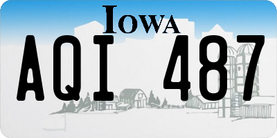 IA license plate AQI487