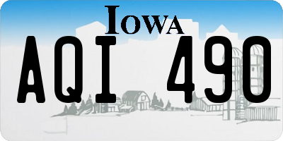 IA license plate AQI490
