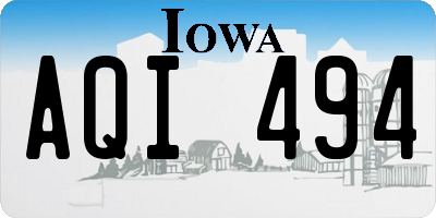 IA license plate AQI494