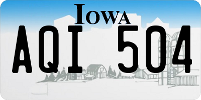 IA license plate AQI504
