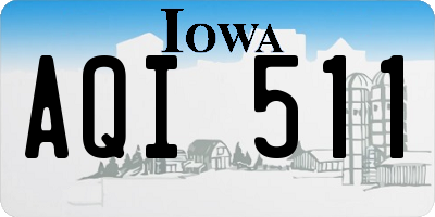 IA license plate AQI511