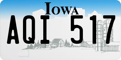 IA license plate AQI517