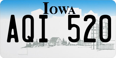 IA license plate AQI520