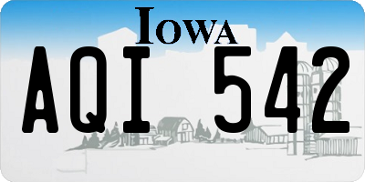 IA license plate AQI542