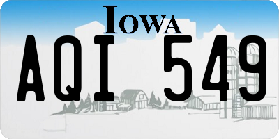 IA license plate AQI549