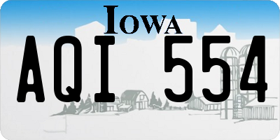 IA license plate AQI554