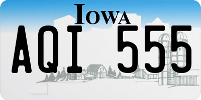 IA license plate AQI555
