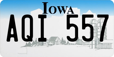 IA license plate AQI557