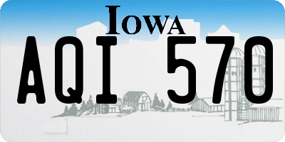 IA license plate AQI570