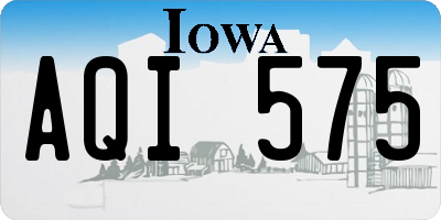 IA license plate AQI575