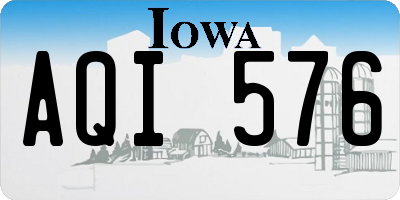 IA license plate AQI576