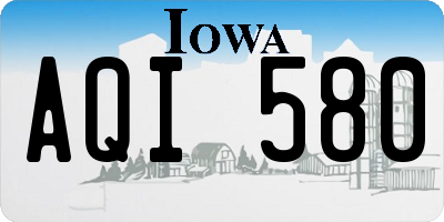 IA license plate AQI580
