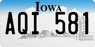 IA license plate AQI581