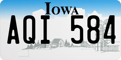 IA license plate AQI584