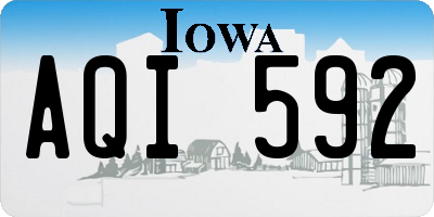 IA license plate AQI592