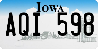 IA license plate AQI598