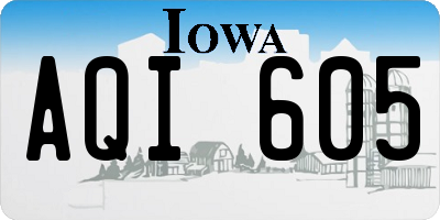 IA license plate AQI605