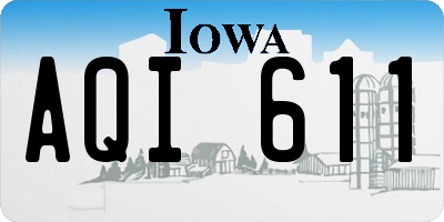 IA license plate AQI611