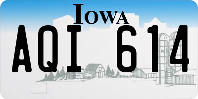 IA license plate AQI614