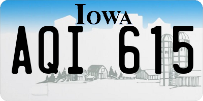 IA license plate AQI615