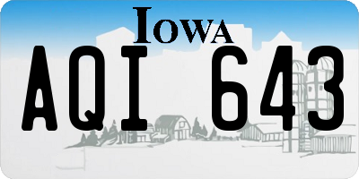 IA license plate AQI643