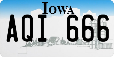 IA license plate AQI666