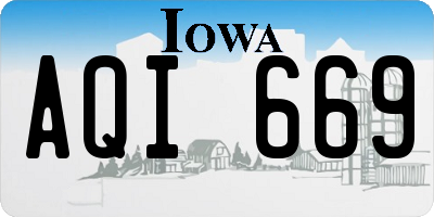 IA license plate AQI669
