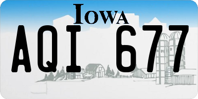 IA license plate AQI677