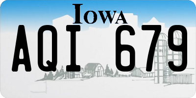 IA license plate AQI679