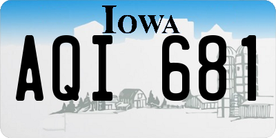 IA license plate AQI681